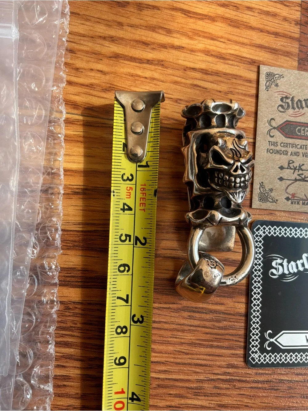 STARLINGEAR Sterling Silver 925 Skull Keychain